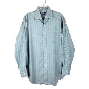 Polo Ralph Lauren Regent Classic Fit Green Gingham Button Down Casual Shirt 16